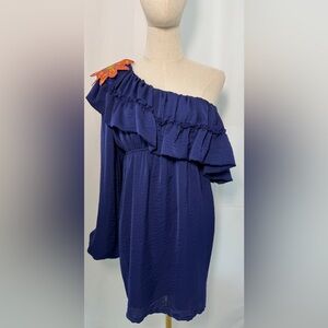 Judith March Blue One Shoulder Dress